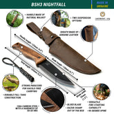 Bushcraft Knives Bundle BSH3 + BSH4 + BSH5